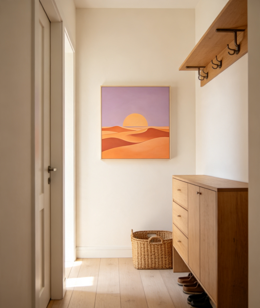 Pastel Desert Sunset Canvas Wall Art