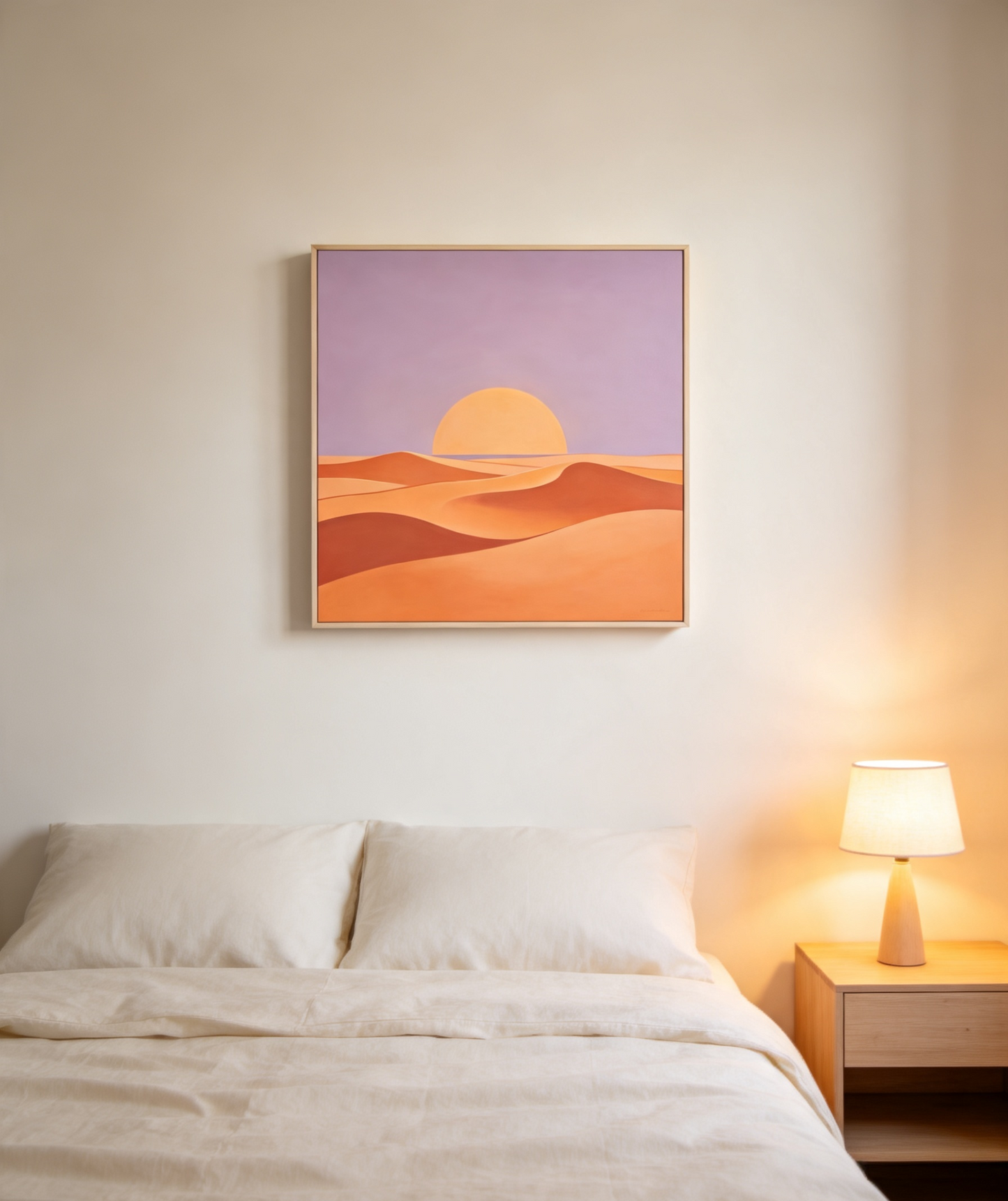 Pastel Desert Sunset Canvas Wall Art